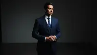 Blue Suit Portrait AI generated image example