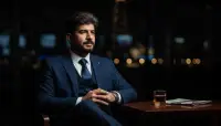 Blue Suit Portrait AI generated image example